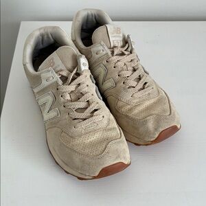 New Balance Women’s Beige Suede Sneakers